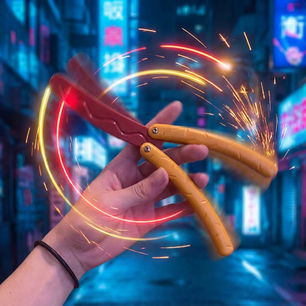 Funny Waving Hot Dog Toy Knife | Multicolor Plastic Novelty Gadget with Realistic Design, Durable and Safe for Halloween Party, Gifts and Interactive Games, Party Accessories, Funny Design, Safe Material