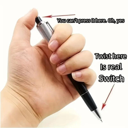 Shock Prank Pen, Vibrating Novelty Writing Tool with Realistic Lightning Effect, Safe & Fun Prank Gift for Friends