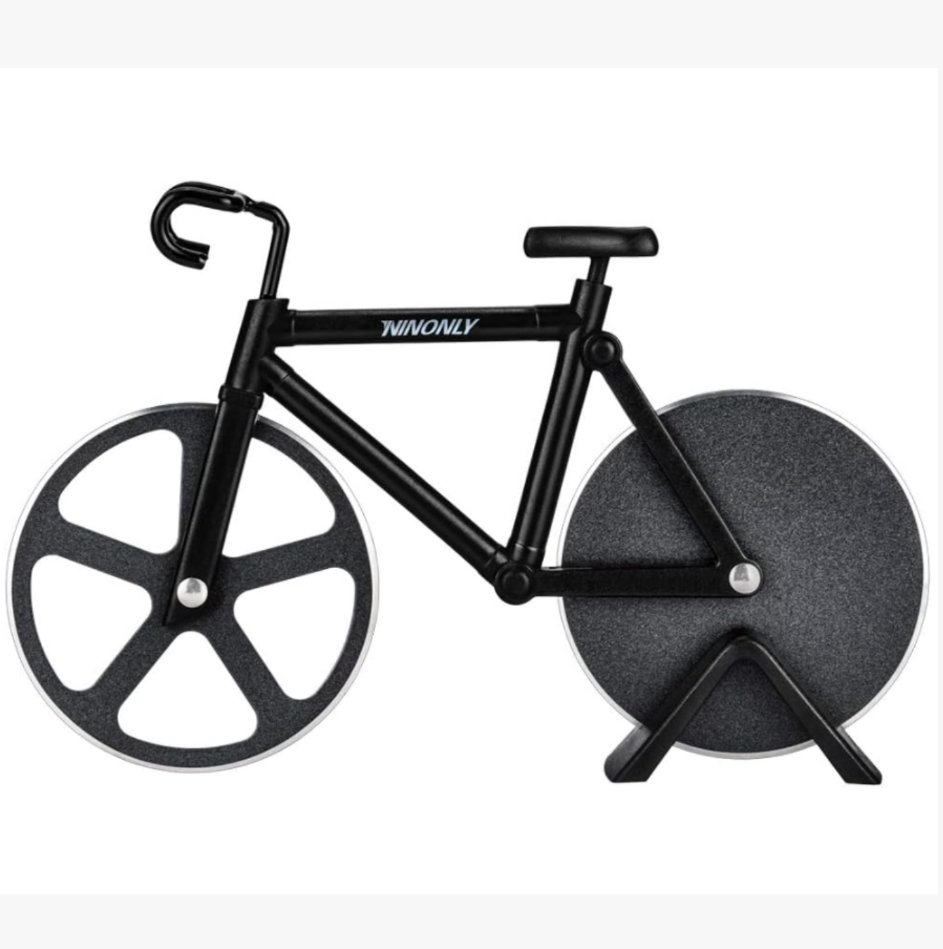 Bicycle Pizza Cutter,Non-stick Bike Pizza Slicer, Dual Stainless Steel Cutting Wheels best for Pizza Lovers,Holiday Vacation Funny White Elephant Gifts Exchange Kitchen Gadget Cool Men's Gift