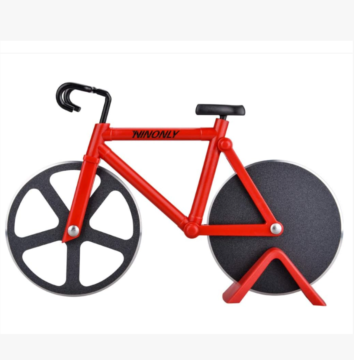 Bicycle Pizza Cutter,Non-stick Bike Pizza Slicer, Dual Stainless Steel Cutting Wheels best for Pizza Lovers,Holiday Vacation Funny White Elephant Gifts Exchange Kitchen Gadget Cool Men's Gift