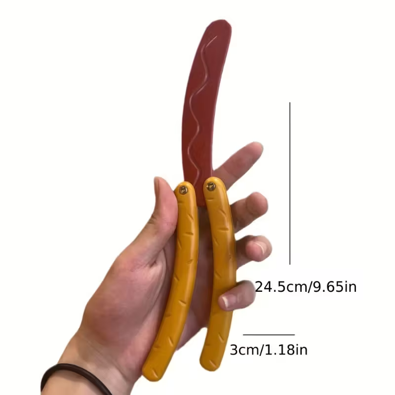 Funny Waving Hot Dog Toy Knife | Multicolor Plastic Novelty Gadget with Realistic Design, Durable and Safe for Halloween Party, Gifts and Interactive Games, Party Accessories, Funny Design, Safe Material